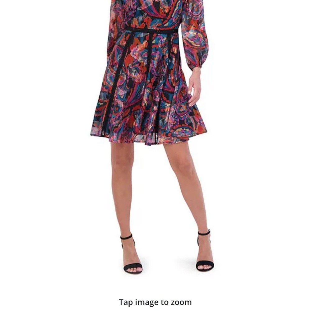 Multicolor Paisley Print Dress VINCE CAMUTO